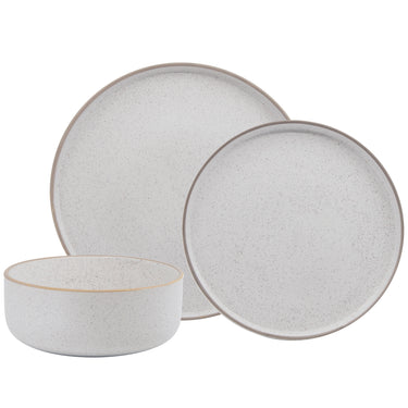 Salt & Pepper White Hana Dinner Set 12 Piece